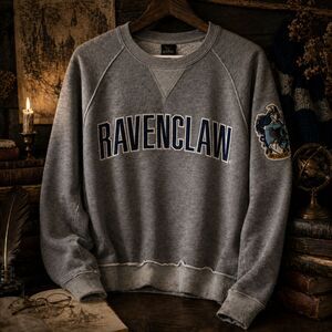 Ravenclaw Sweatshirt Gray Spellout Dark Academia Harry Potter XS